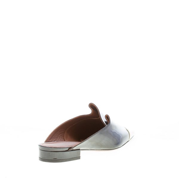 L'AUTRE CHOSE donna sabot in vernice bicolore NERO e LATTE. Tacco 2,5 cm - immagine 3