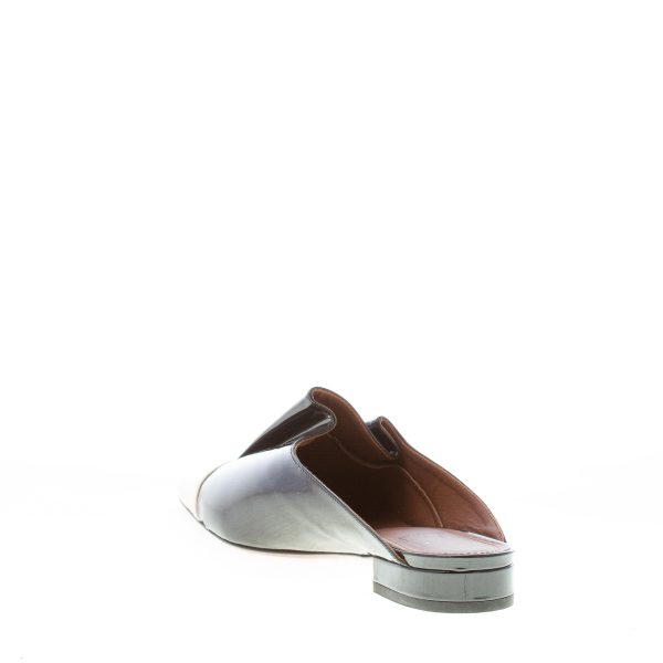 L'AUTRE CHOSE donna sabot in vernice bicolore NERO e LATTE. Tacco 2,5 cm - immagine 4