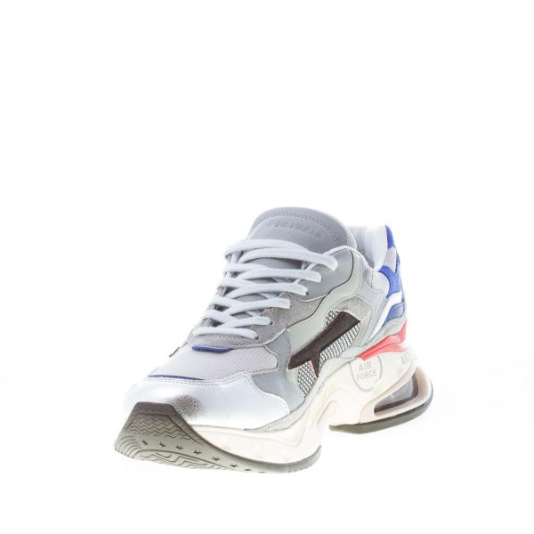 PREMIATA uomo sneaker Sharky 043 in pelle, tessuto tecnico e camoscio GRIGIO più multicolore - immagine 6