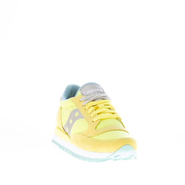 SAUCONY donna sneaker Jazz Original in nylon e camoscio GIALLO più grigio - immagine 2