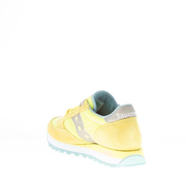 SAUCONY donna sneaker Jazz Original in nylon e camoscio GIALLO più grigio - immagine 4