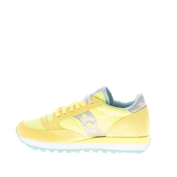 SAUCONY donna sneaker Jazz Original in nylon e camoscio GIALLO più grigio - immagine 5