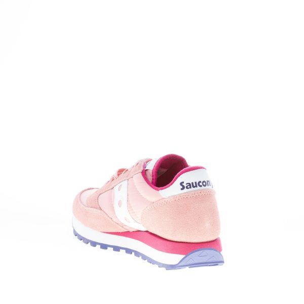 SAUCONY donna sneaker Jazz Original in nylon e camoscio ROSA più bianco e vinaccia - immagine 4