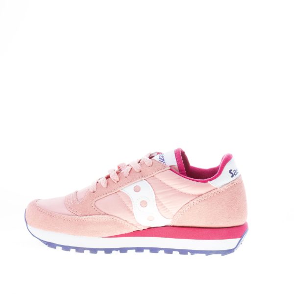 SAUCONY donna sneaker Jazz Original in nylon e camoscio ROSA più bianco e vinaccia - immagine 5
