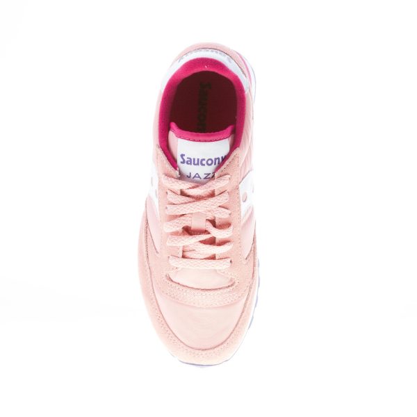 SAUCONY donna sneaker Jazz Original in nylon e camoscio ROSA più bianco e vinaccia - immagine 7