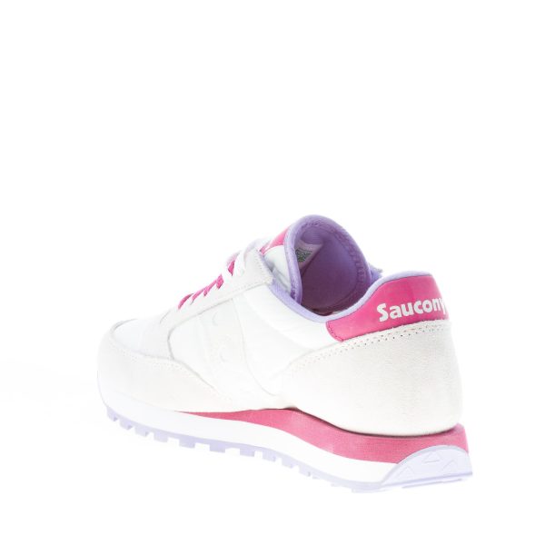 SAUCONY donna sneaker Jazz Original in nylon e camoscio BIANCO più vinaccia - immagine 4