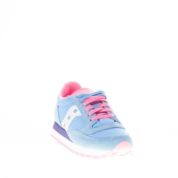 SAUCONY donna sneaker Jazz Original in nylon e camoscio AZZURRO più rosa - immagine 2