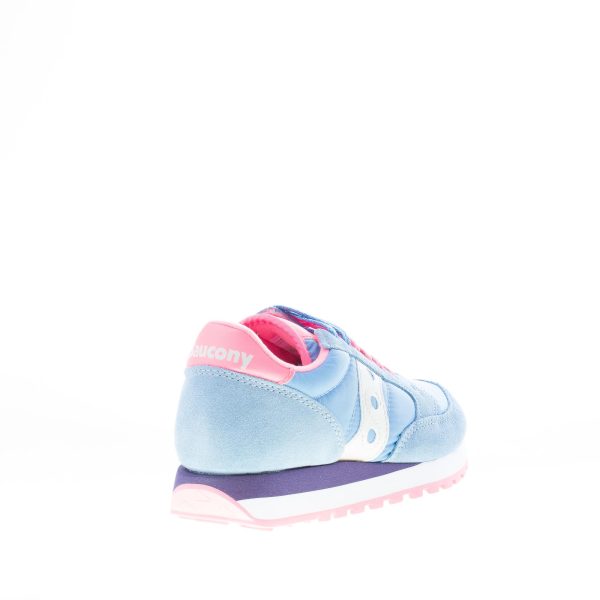 SAUCONY donna sneaker Jazz Original in nylon e camoscio AZZURRO più rosa - immagine 3