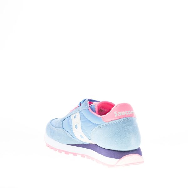 SAUCONY donna sneaker Jazz Original in nylon e camoscio AZZURRO più rosa - immagine 4