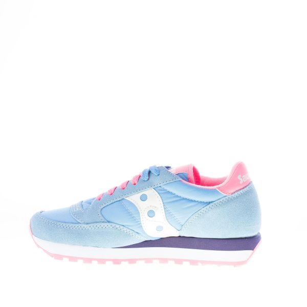 SAUCONY donna sneaker Jazz Original in nylon e camoscio AZZURRO più rosa - immagine 5