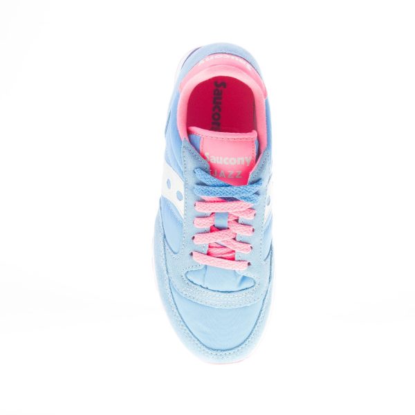 SAUCONY donna sneaker Jazz Original in nylon e camoscio AZZURRO più rosa - immagine 7