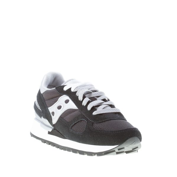 SAUCONY donna sneaker Shadow Original in tessuto e camoscio NERO più argento - immagine 2