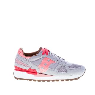 SAUCONY donna sneaker Shadow Original in tessuto e camoscio GRIGIO più rosa perlato