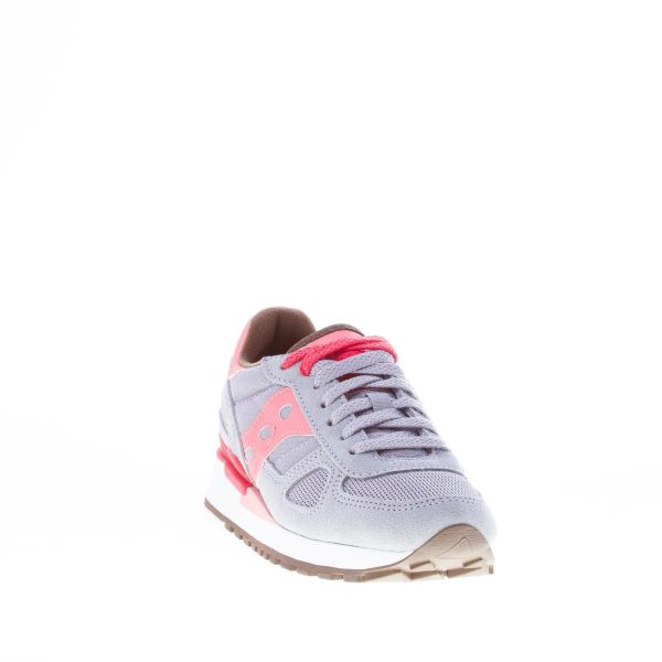 SAUCONY donna sneaker Shadow Original in tessuto e camoscio GRIGIO più rosa perlato - immagine 2