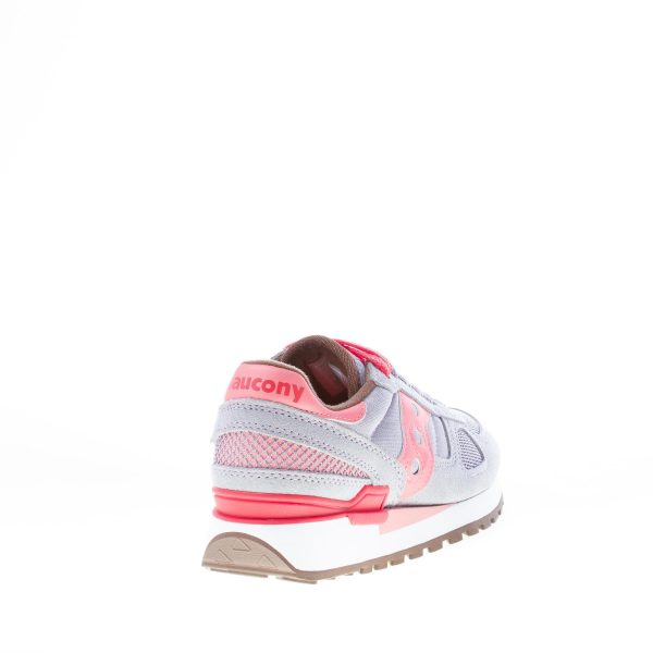 SAUCONY donna sneaker Shadow Original in tessuto e camoscio GRIGIO più rosa perlato - immagine 3
