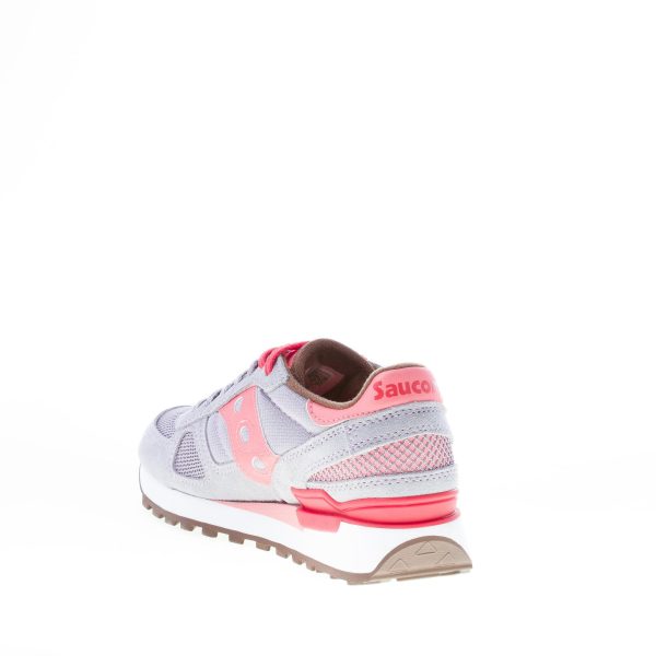 SAUCONY donna sneaker Shadow Original in tessuto e camoscio GRIGIO più rosa perlato - immagine 4