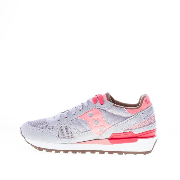 SAUCONY donna sneaker Shadow Original in tessuto e camoscio GRIGIO più rosa perlato - immagine 5