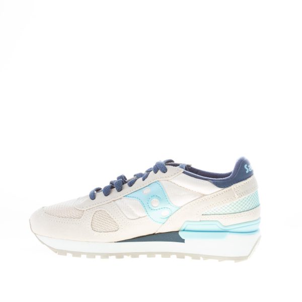 SAUCONY donna sneaker Shadow Original in tessuto e camoscio GRIGIO CHIARO più azzurro - immagine 5