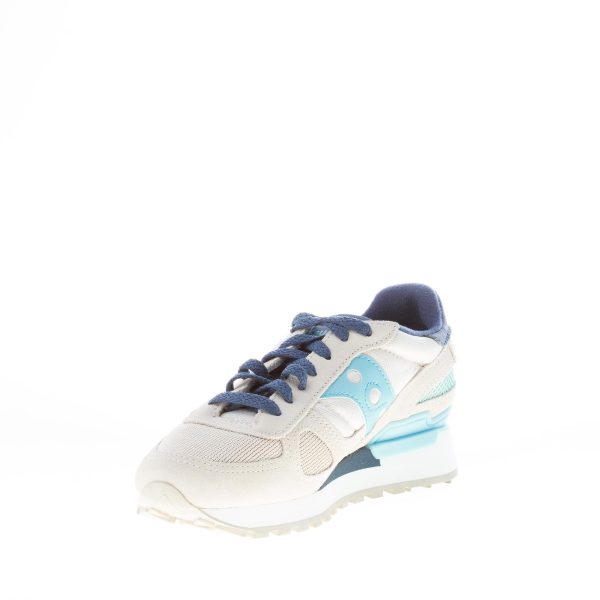 SAUCONY donna sneaker Shadow Original in tessuto e camoscio GRIGIO CHIARO più azzurro - immagine 6