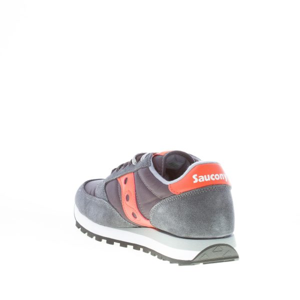 SAUCONY uomo sneaker Jazz Original in nylon e camoscio GRIGIO ANTRACITE più arancione - immagine 4