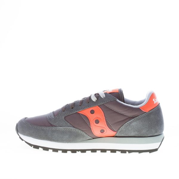 SAUCONY uomo sneaker Jazz Original in nylon e camoscio GRIGIO ANTRACITE più arancione - immagine 5
