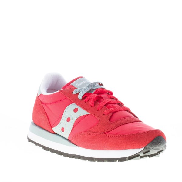 SAUCONY uomo sneaker Jazz Original in nylon e camoscio ROSSO più grigio chiaro - immagine 2