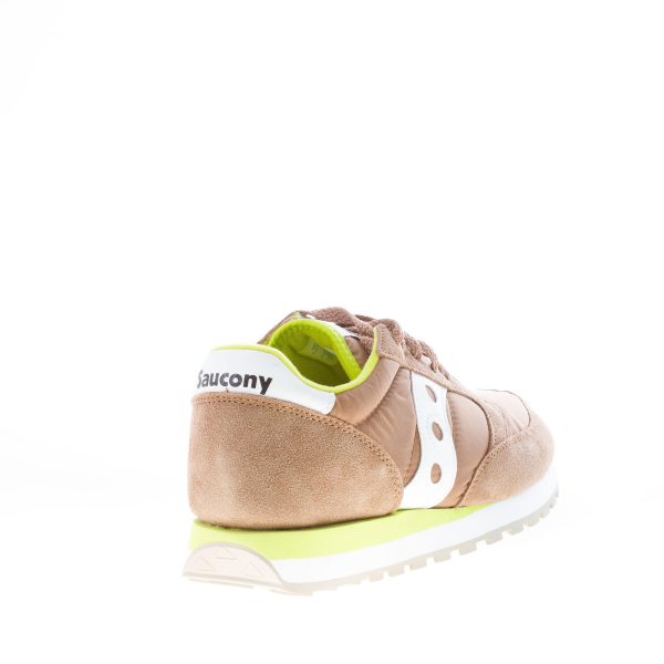 SAUCONY uomo sneaker Jazz Original in nylon e camoscio MARRONE più verde e bianco - immagine 3