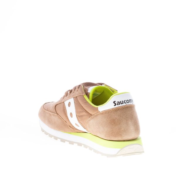 SAUCONY uomo sneaker Jazz Original in nylon e camoscio MARRONE più verde e bianco - immagine 4
