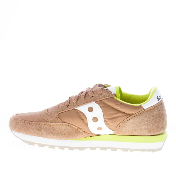 SAUCONY uomo sneaker Jazz Original in nylon e camoscio MARRONE più verde e bianco - immagine 5