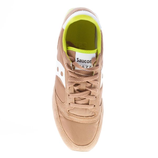 SAUCONY uomo sneaker Jazz Original in nylon e camoscio MARRONE più verde e bianco - immagine 7