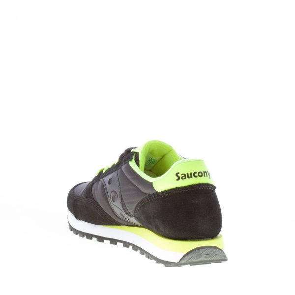 SAUCONY uomo sneaker Jazz Original in nylon e camoscio NERO più giallo - immagine 4