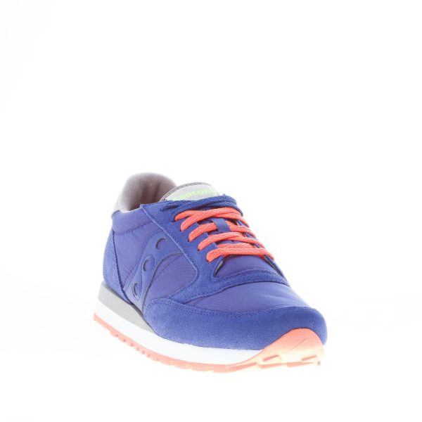 SAUCONY uomo sneaker Jazz Original in nylon e camoscio BLU più arancione e grigio - immagine 2