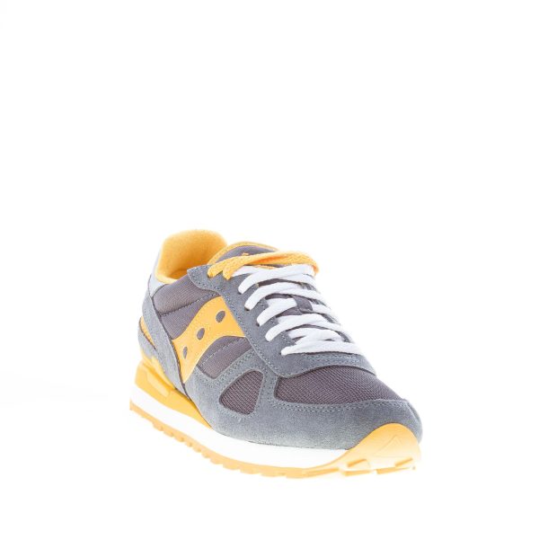 SAUCONY uomo sneaker Shadow Original in tessuto e camoscio GRIGIO più giallo - immagine 2