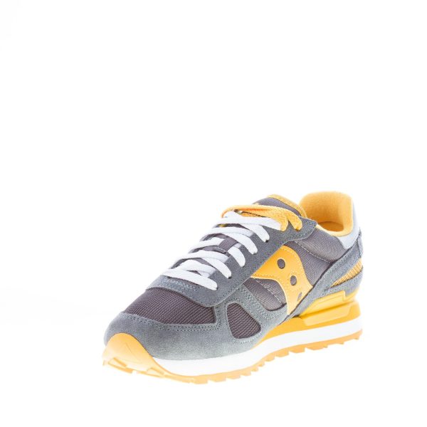 SAUCONY uomo sneaker Shadow Original in tessuto e camoscio GRIGIO più giallo - immagine 6