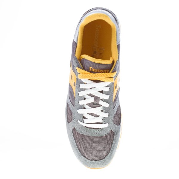 SAUCONY uomo sneaker Shadow Original in tessuto e camoscio GRIGIO più giallo - immagine 7