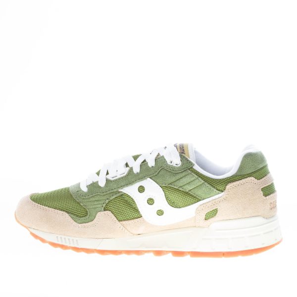 SAUCONY uomo sneaker Shadow 5000 in camoscio e tessuto VERDE più beige e bianco - immagine 5
