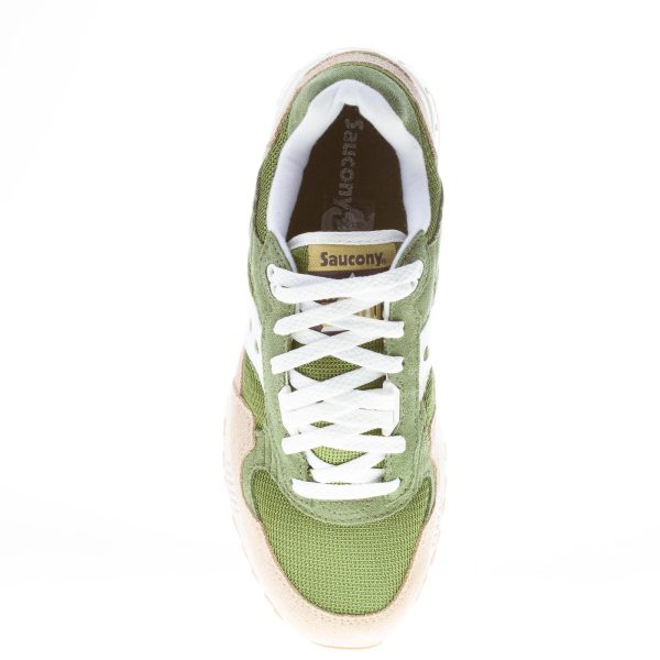 SAUCONY uomo sneaker Shadow 5000 in camoscio e tessuto VERDE più beige e bianco - immagine 7