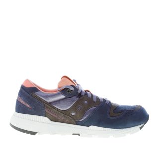 SAUCONY uomo sneaker Azura Weathered Luxury in nabuk e tessuto BLU NAVY più marrone