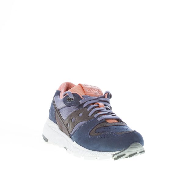 SAUCONY uomo sneaker Azura Weathered Luxury in nabuk e tessuto BLU NAVY più marrone - immagine 2