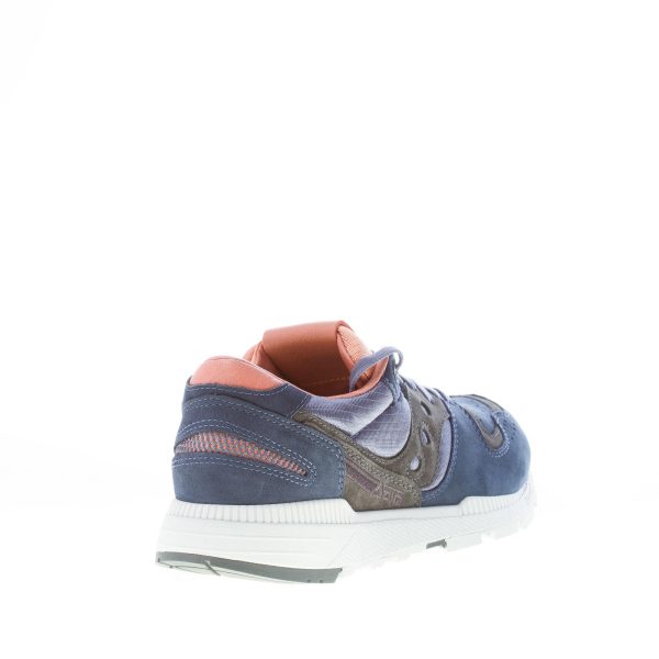 SAUCONY uomo sneaker Azura Weathered Luxury in nabuk e tessuto BLU NAVY più marrone - immagine 3