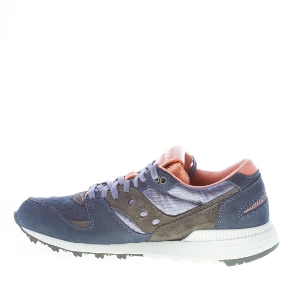 SAUCONY uomo sneaker Azura Weathered Luxury in nabuk e tessuto BLU NAVY più marrone - immagine 5