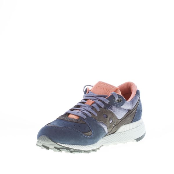 SAUCONY uomo sneaker Azura Weathered Luxury in nabuk e tessuto BLU NAVY più marrone - immagine 6