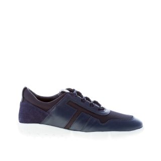 TOD'S uomo sneaker leggera in pelle e tessuto tecnico BLU