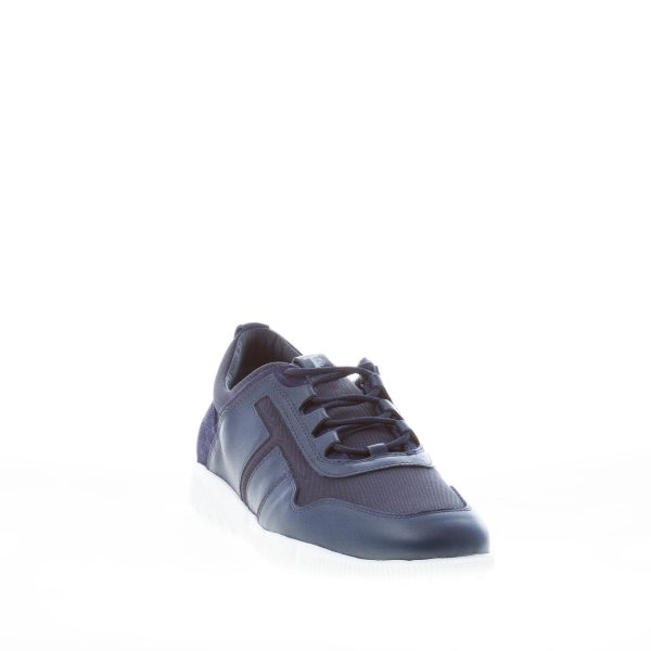 TOD'S uomo sneaker leggera in pelle e tessuto tecnico BLU - immagine 2