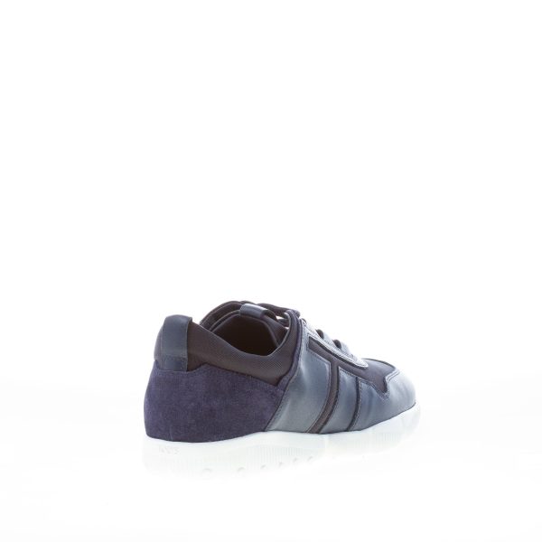 TOD'S uomo sneaker leggera in pelle e tessuto tecnico BLU - immagine 3