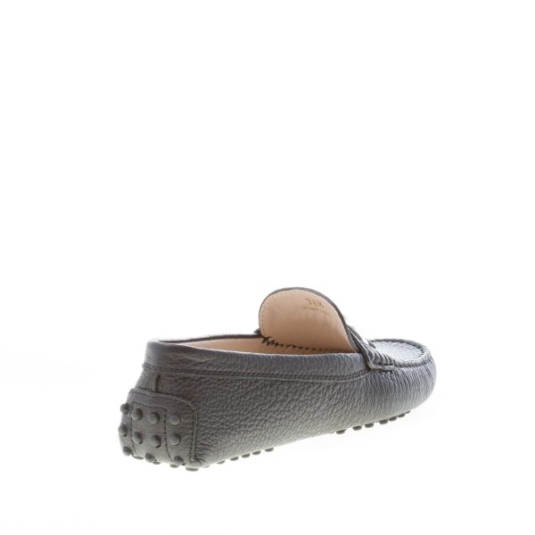 TOD'S donna mocassino gommini in pelle martellata NERO con mascherina e T metallo - immagine 3