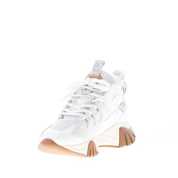 VERSACE uomo sneaker Squalo Hiker in pelle, camoscio e tessuto BIANCO più grigio - immagine 6