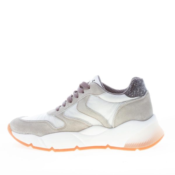 VOILE BLANCHE donna sneaker SHEEL in camoscio e nylon GRIGIO con glitter - immagine 5