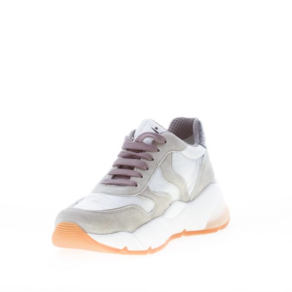 VOILE BLANCHE donna sneaker SHEEL in camoscio e nylon GRIGIO con glitter - immagine 6
