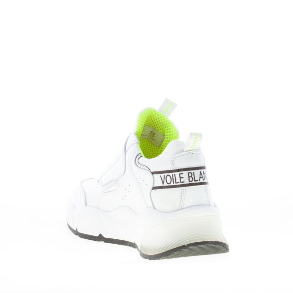 VOILE BLANCHE donna sneaker JENNIE STRAP in pelle e nylon BIANCO con strappo - immagine 4